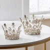 Raz 6.5" Or 7.5" Jeweled Antique Crown With Gold Glitter Christmas Decoration
