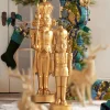 Raz 36" Or 48" Large Lighted Gold Nutcracker Christmas Figure Decoration