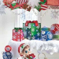 Raz 14.25" Or 21" Lighted LED Red Or Green Present Christmas Decorations