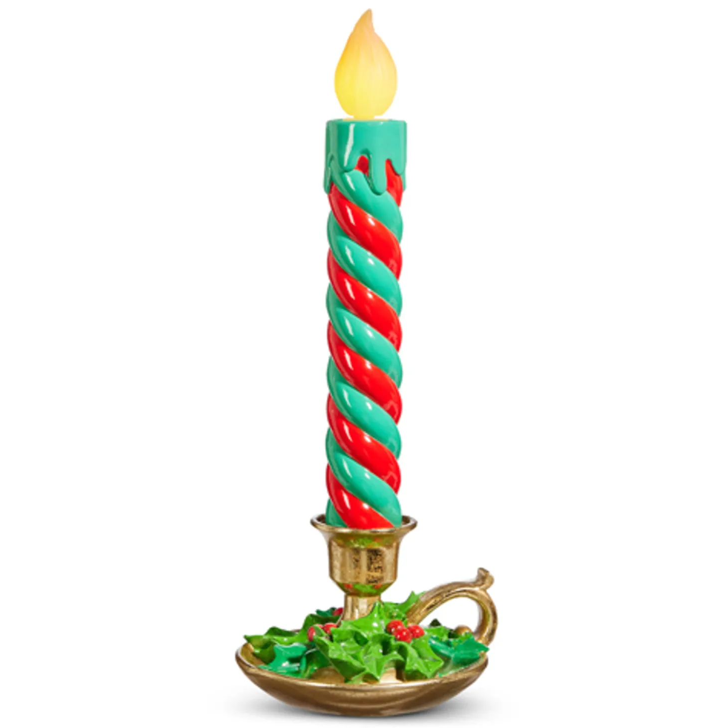 Raz 14.5" Or 17.5" Multicolor Lighted Striped Christmas Candles Decoration