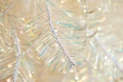 Raz 7.5' Or 9' O Tannenbaum Crystal Iridescent White Pine Christmas Tree With Cluster LED Lights