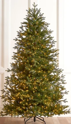 Raz 7.5' Or 9' O Tannenbaum Nordic Fir Real Feel Christmas Tree With Brilliant LED Lights