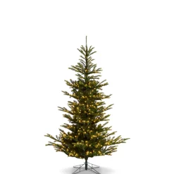 Raz 7.5' Or 9' O Tannenbaum Norwegian Spruce Real Feel Christmas Tree With Brilliant LED Lights