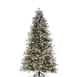 Raz 7.5' Or 9' O Tannenbaum Snowy Nordic Fir Christmas Tree With Brilliant LED Lights