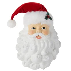 Raz 12" Or 21" Santa Face Wall Art Christmas Decoration
