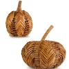 Raz 6.5" Or 9" Wicker Pumpkin Fall Or Halloween Decoration