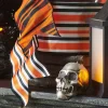 Raz 4" Orange And Black Striped Wired Halloween Ribbon R4471807