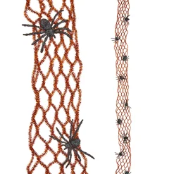 Raz 6.5' Orange Tinsel Spider Halloween Garland G4206787