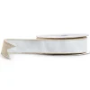 Raz 1.5" Pale Blue With Gold Trim Wired Christmas Ribbon R4427750