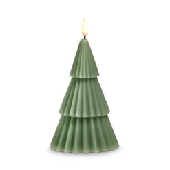 Raz 6" Pale Green Christmas Tree Battery Operated Candle Lighted Flickering Flame 4432917