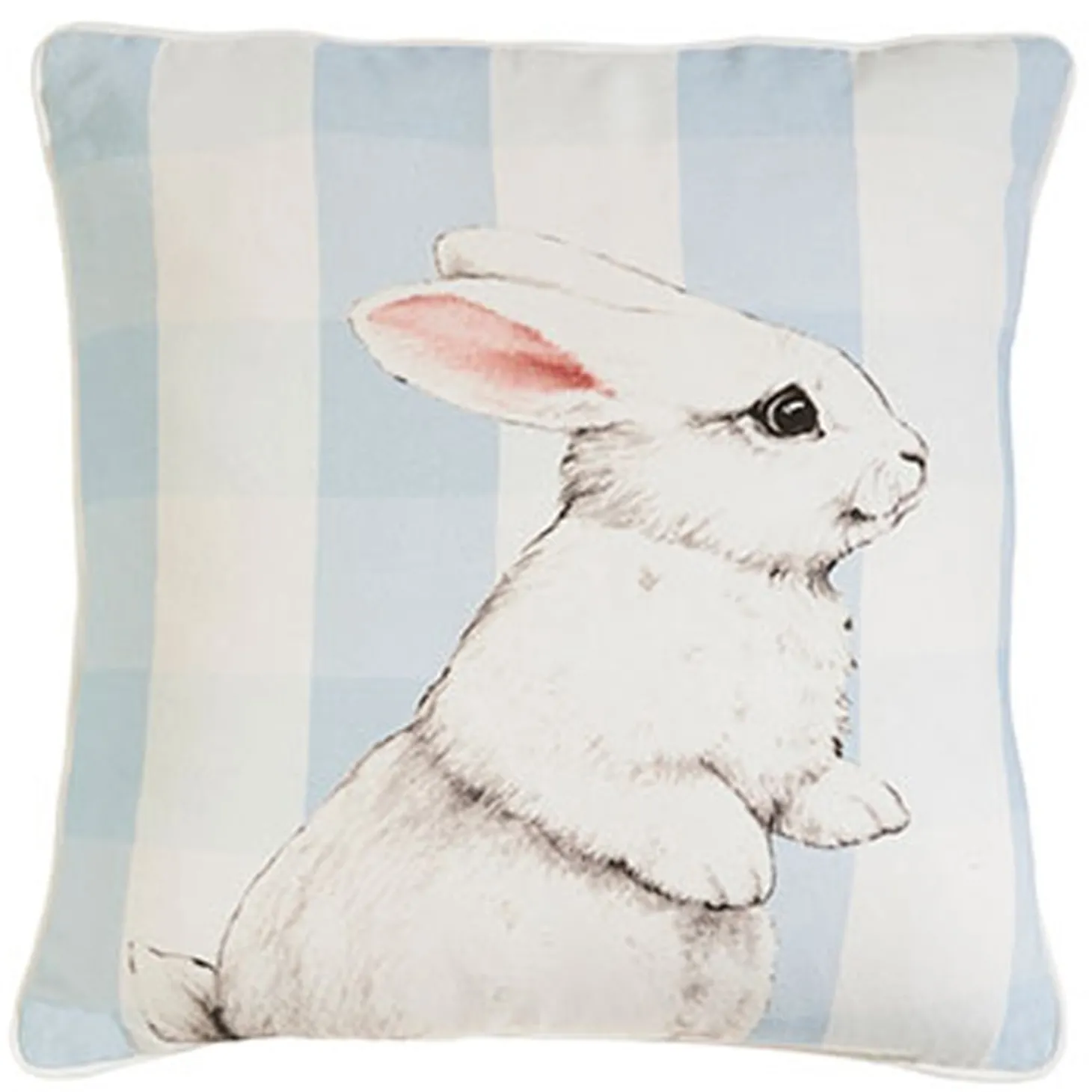 Raz 16.5" Pastel Striped Bunny Easter Pillow 3909715