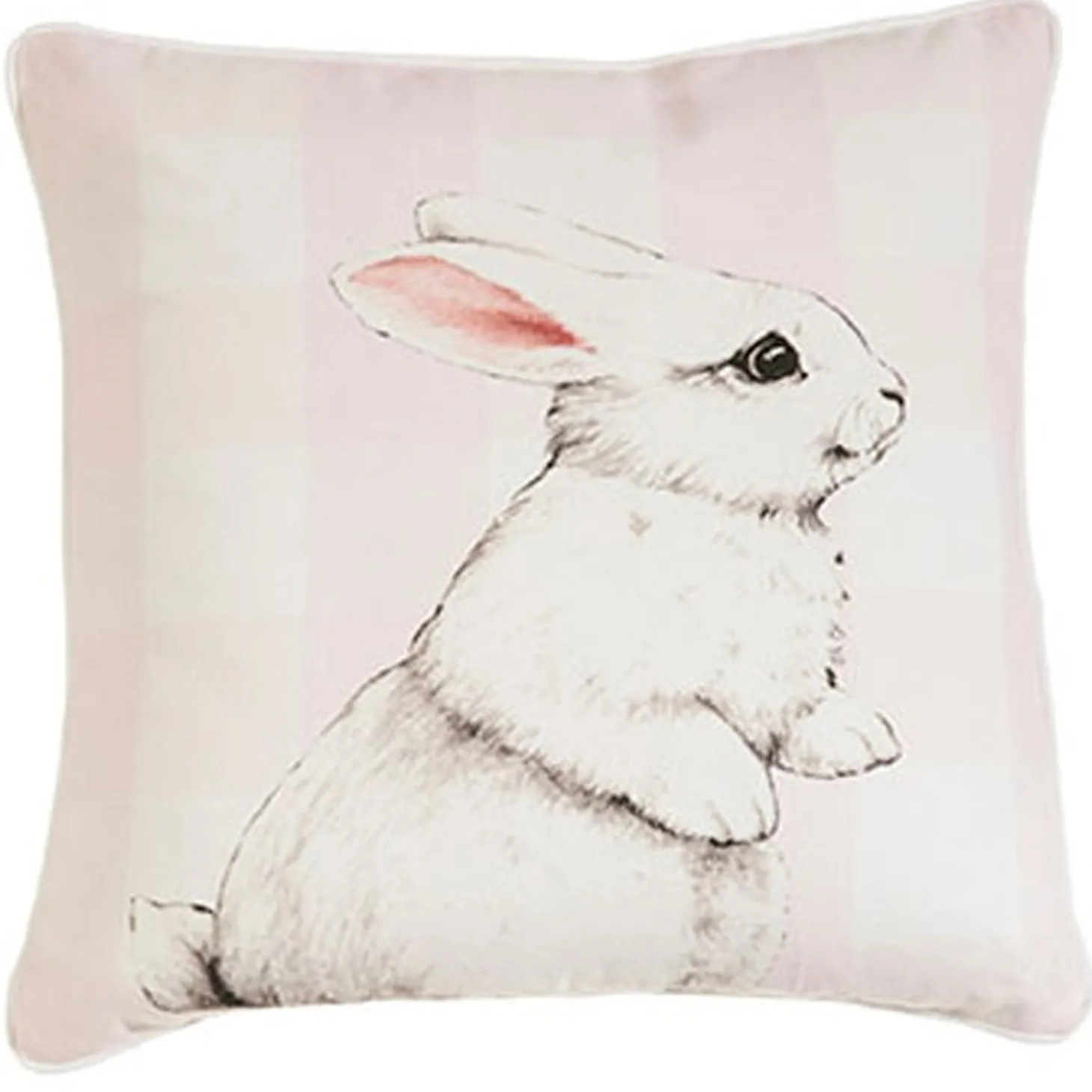 Raz 16.5" Pastel Striped Bunny Easter Pillow 3909715