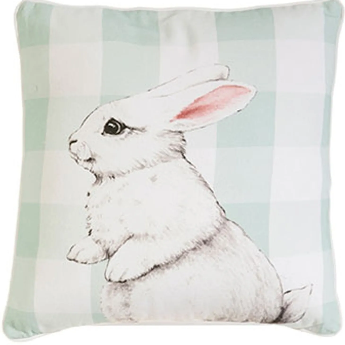 Raz 16.5" Pastel Striped Bunny Easter Pillow 3909715
