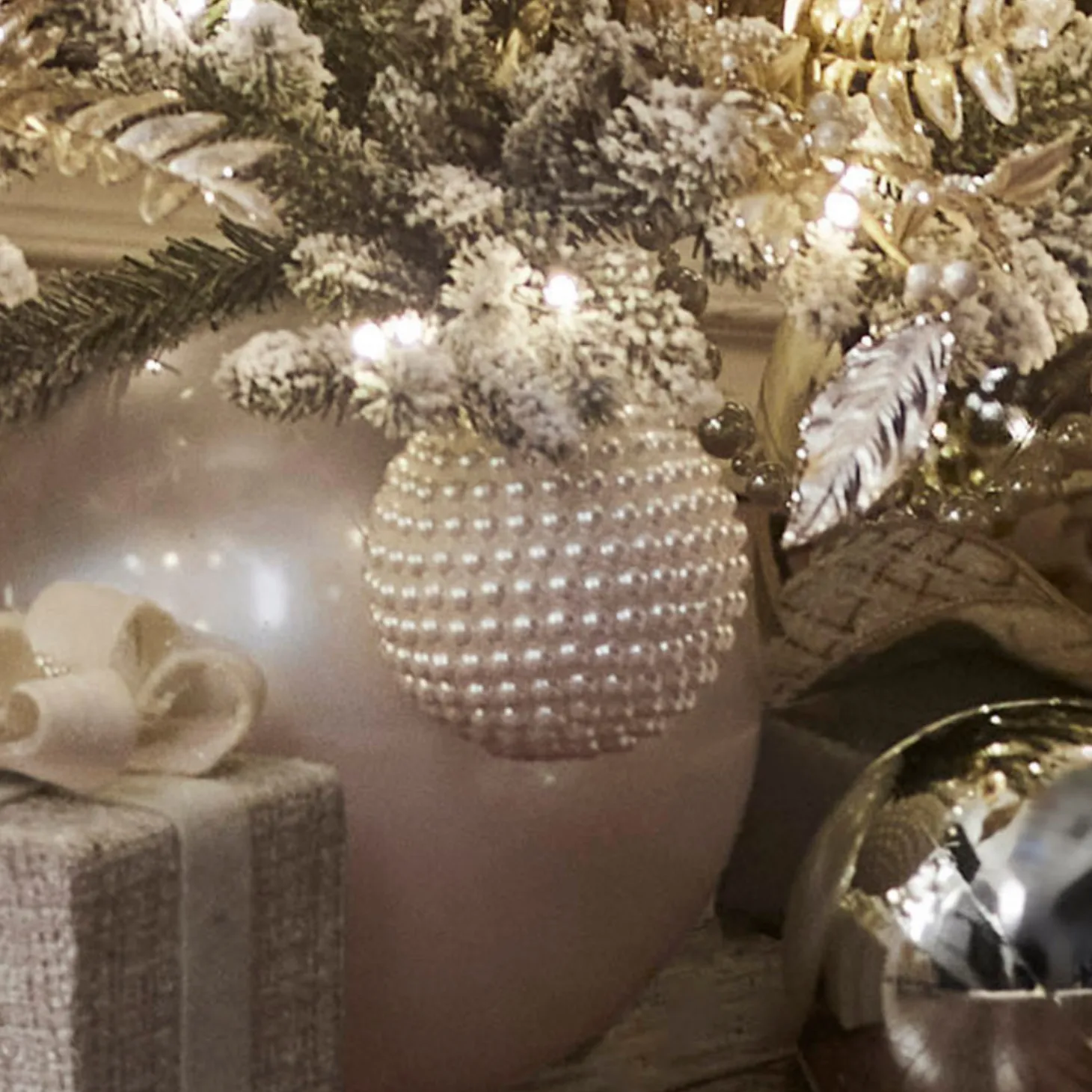 Raz 4" Pearl Ball Christmas Ornament 4402474