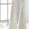 Raz 17" Pearl Cone Tree Christmas Decoration Set Of 2 4406674