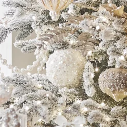 Raz 4.75" Pearl Embellished Ball Christmas Ornament 4406634