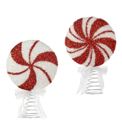 Raz 12" Peppermint Christmas Tree Topper 4216233
