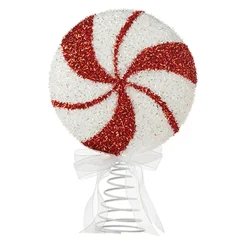 Raz 12" Peppermint Christmas Tree Topper 4216233
