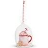 Raz 4" Peppermint Drink Cloche Glass Christmas Ornament 4352877