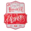 Raz 21.75" Peppermint Parlor Embossed Metal Christmas Sign 4111274