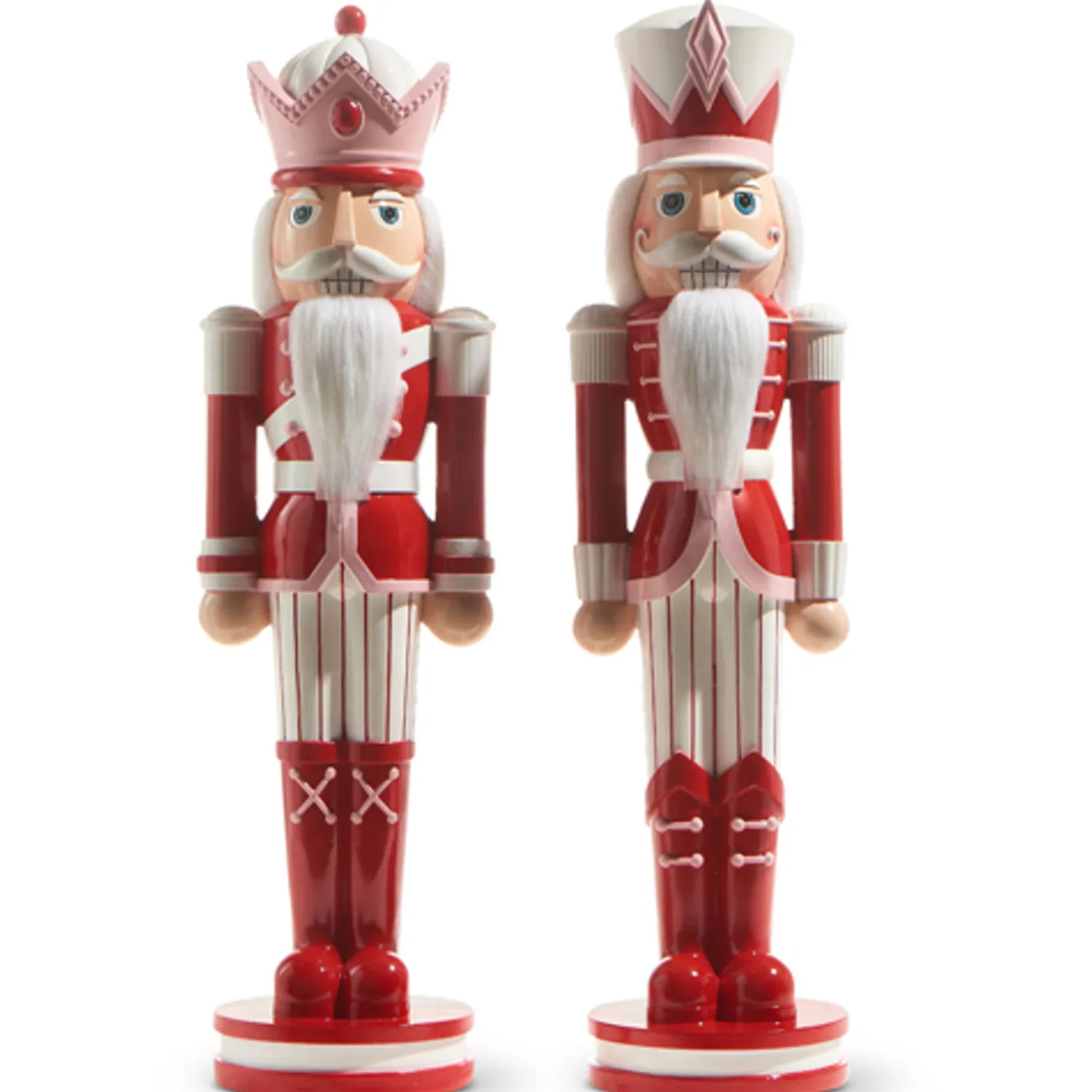 Raz 23.75" Peppermint Red And Pink Nutcracker Christmas Decoration 4301601