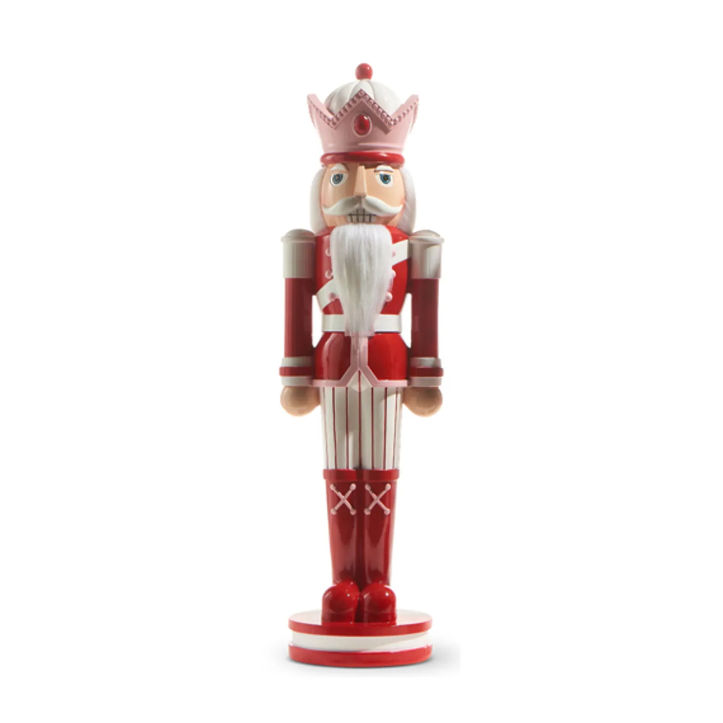 Raz 23.75" Peppermint Red And Pink Nutcracker Christmas Decoration 4301601