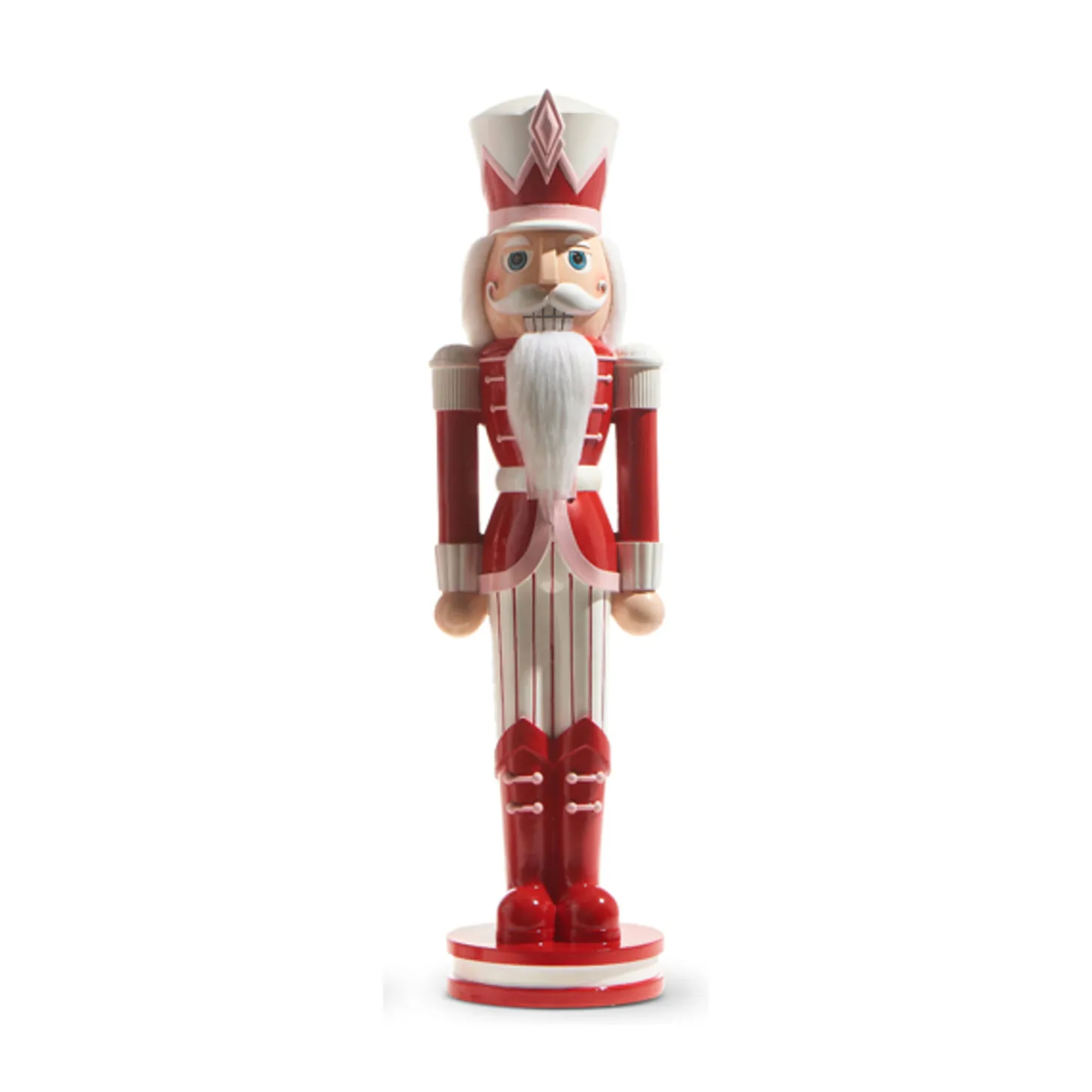 Raz 23.75" Peppermint Red And Pink Nutcracker Christmas Decoration 4301601