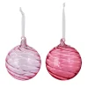 Raz 4" Pink Blown Glass Ball Christmas Ornament 4422948