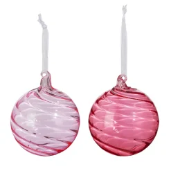 Raz 4" Pink Blown Glass Ball Christmas Ornament 4422948