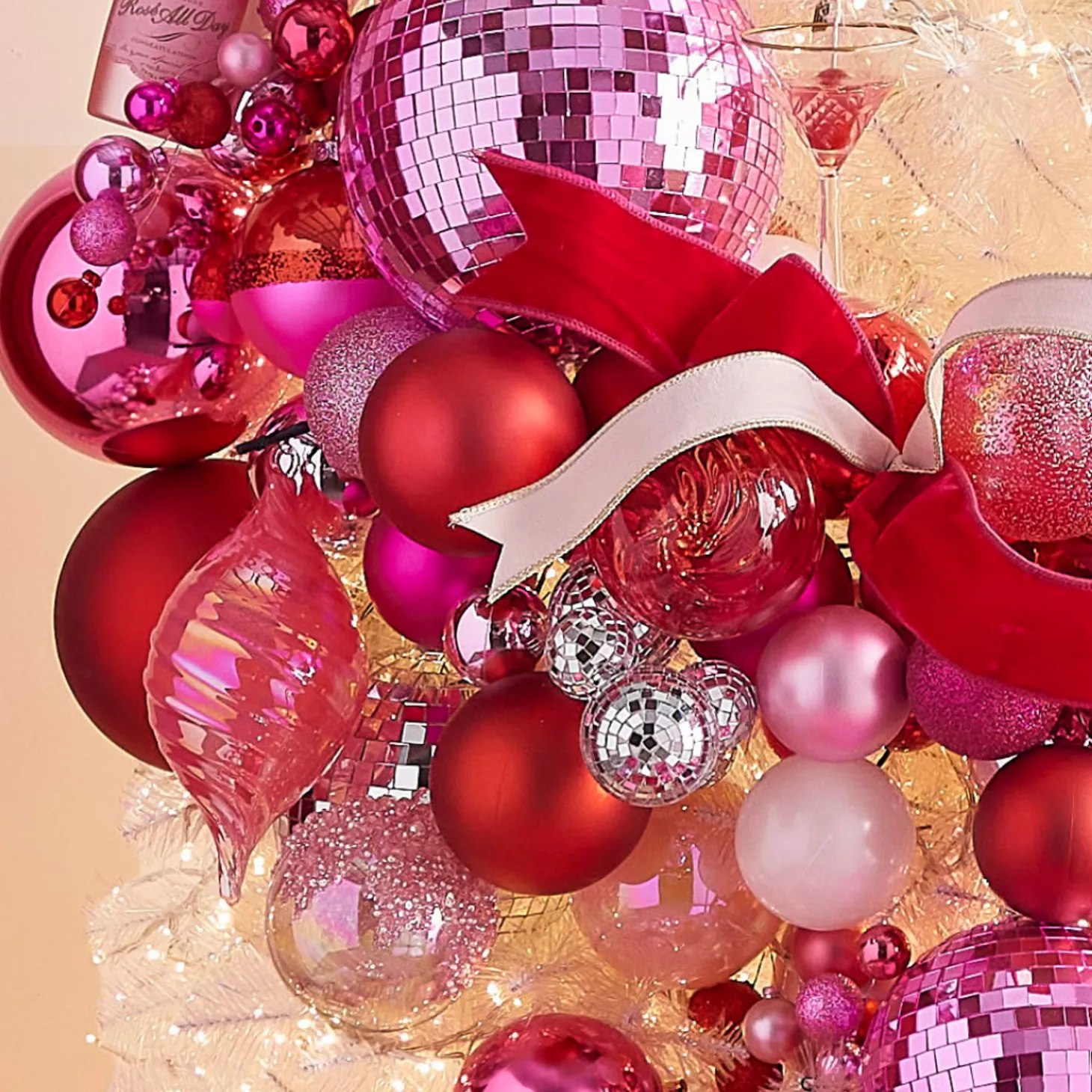 Raz 5" Pink Blown Glass Ball Or Finial Christmas Ornament 4424648