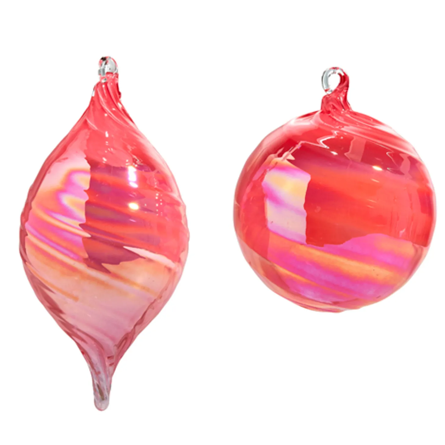 Raz 5" Pink Blown Glass Ball Or Finial Christmas Ornament 4424648