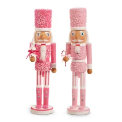 Raz 15.5" Pink Christmas Nutcracker Figure 4422827