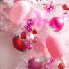 Raz 6.5" Pink Cotton Candy Christmas Ornament Set Of 2 4420034