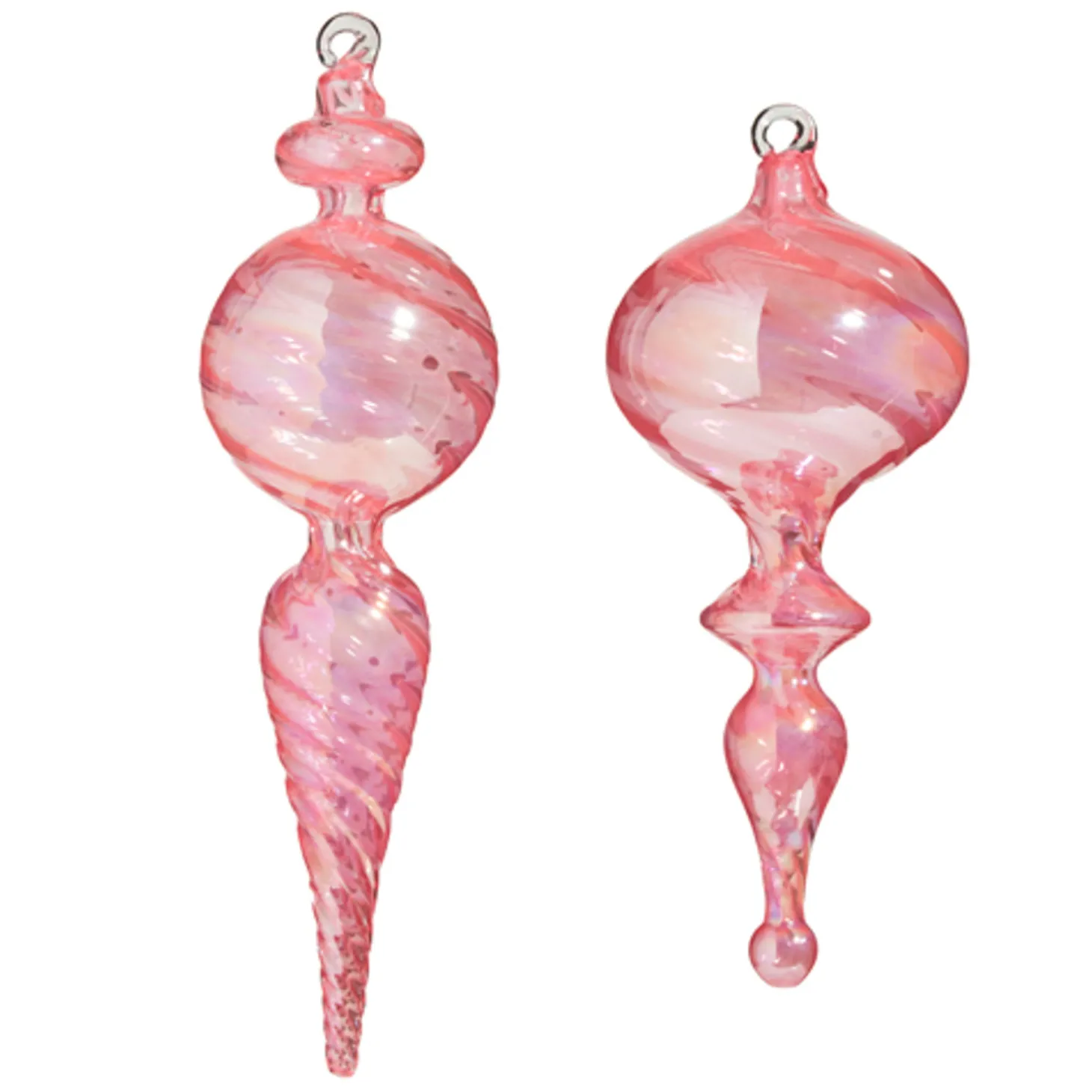 Raz 10" Pink Finial Glass Christmas Ornament 4324514
