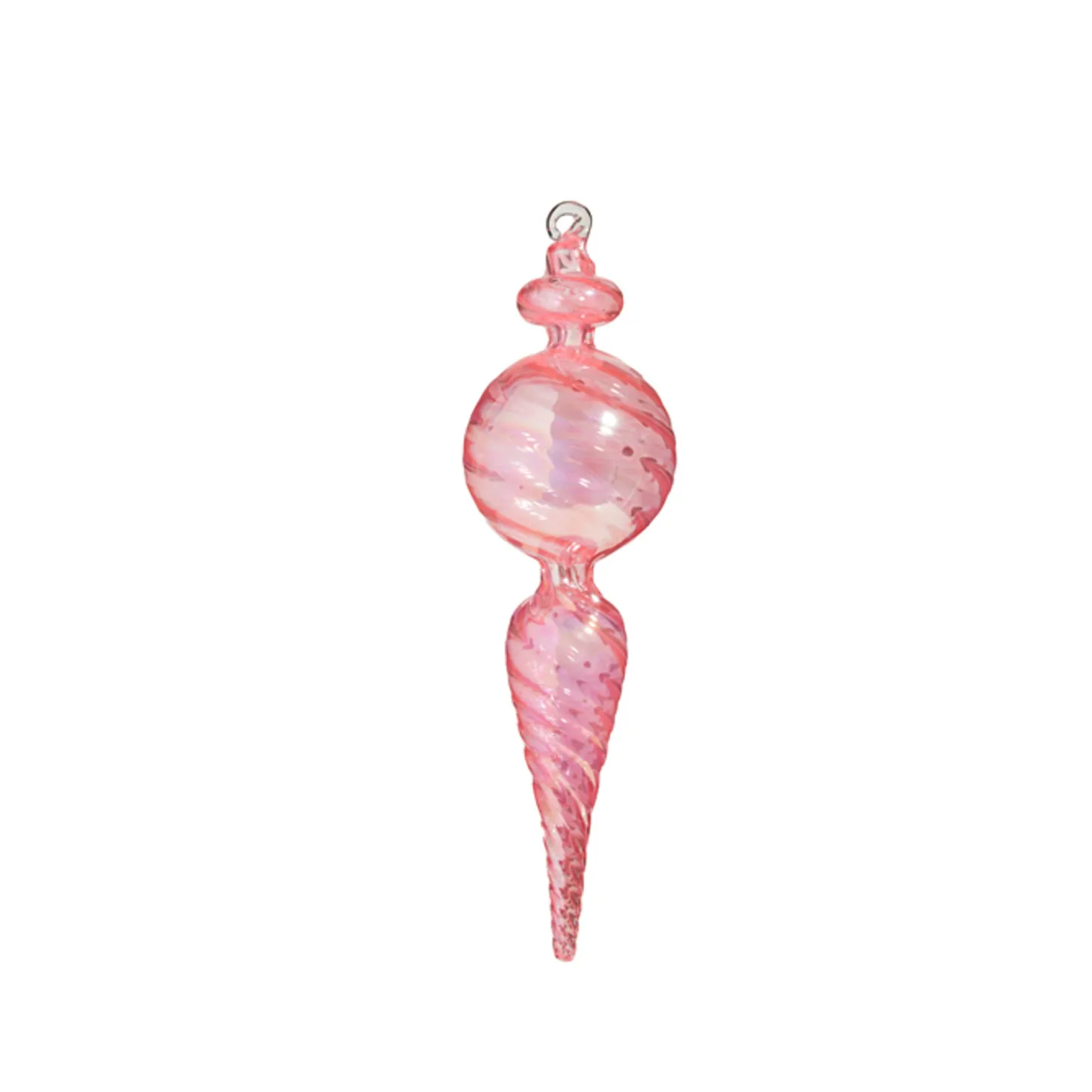 Raz 10" Pink Finial Glass Christmas Ornament 4324514