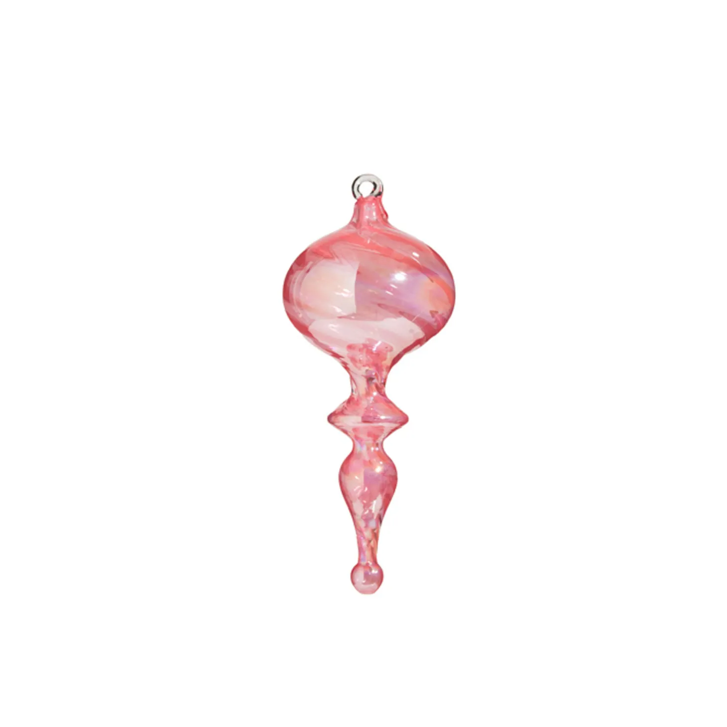 Raz 10" Pink Finial Glass Christmas Ornament 4324514