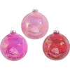 Raz 4" Pink Glitter Glass Ball Christmas Ornament 4422983