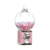 Raz 5" Pink Gumball Machine Glass Christmas Ornament 4424577