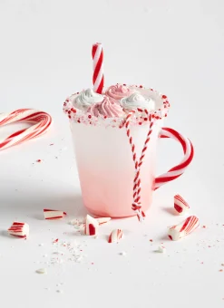 Raz 4.5" Pink Hot Chocolate Glass Christmas Ornament 4352860