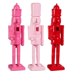 Raz 18" Pink Or Red Christmas Nutcracker Figure 4422907