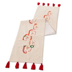 Raz 72" Pink Santa Mug Christmas Table Runner 4319325
