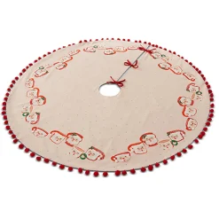 Raz 52" Pink Santa Mug Christmas Tree Skirt 4319327