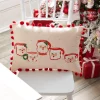 Raz 20" Pink Santa Mug Lumbar Christmas Pillow 4319326