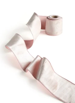 Raz 4" Pink Velvet Wired Christmas Ribbon R4371788