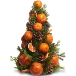 Raz 17" Pomander Orange And Pinecone Christmas Tree Decoration 4402323