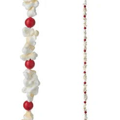 Raz 5.5' Popcorn And Berry Christmas Tree Garland G4119008