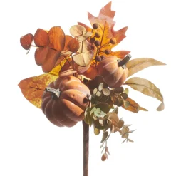 Raz 15" Pumpkin Floral Fall Pick F4341703