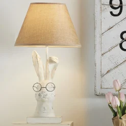 Raz 19.5" Rabbit With Glasses Easter Lamp 4111074