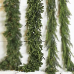 Raz 9' Real Feel Green Mixed Cedar And Pine Christmas Garland G4152043