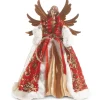 Raz 17.5" Red And Gold Angel Christmas Tree Topper 4315559